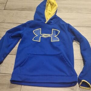 💐Under Armour Kids Royal Blue Hoodie with Yellow Accents